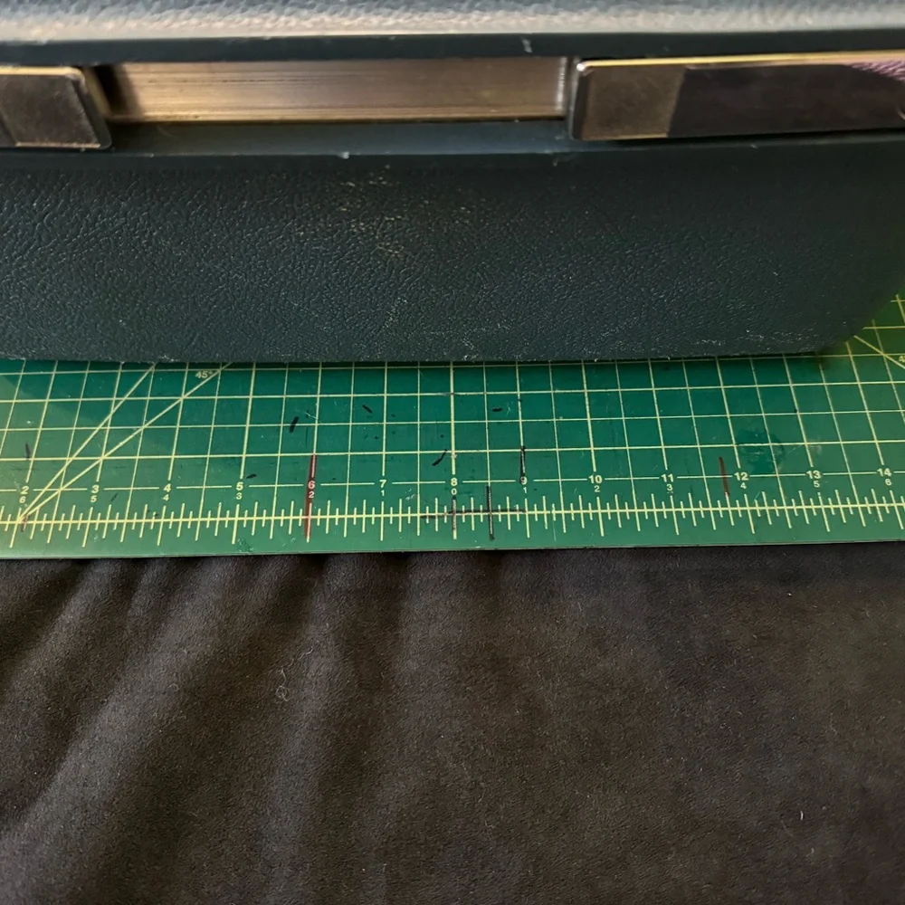 Blue vintage train case